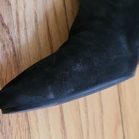 Stuart Weitzman Shrimpton Knee High Boots Black Suede Leather Sz 6 - Picture 12 of 14